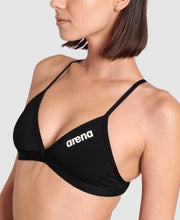 Load image into Gallery viewer, ARENA WOMENS TEAM TOP TIE BACK BLACK/WHITE