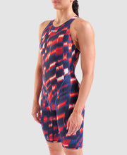 Load image into Gallery viewer, ARENA WOMENS POWERSKIN ST NEXT AQUA GLEAM OPEN BACK LE RED WHITE BLUE