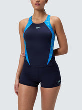 Load image into Gallery viewer, SPEEDO WOMENS HYPERBOOM SPLICE TANKINI SET BLUE