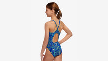 Load image into Gallery viewer, FUNKITA GIRLS BLUES FESTIVAL COSTUME DIAMOND BACK 1 PIECE -BLUE