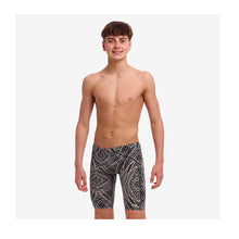Load image into Gallery viewer, FUNKY TRUNKS BOYS TRAINING JAMMERS SPACE SIGNALS BLACK