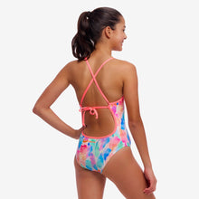 Load image into Gallery viewer, FUNKITA GIRLS TIE ME TIGHT SWIMMING COSTUME TICKLE PINK