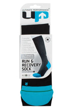 Load image into Gallery viewer, ULTIMATE PERFORMANCE COMPRESSION AND RUN RECOVERY SOCK BLACK/BLUE