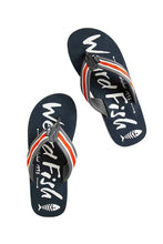 Load image into Gallery viewer, WEIRDFISH MENS WATERFORD PRINTED FLIPFLOPS NAVY