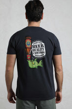 Load image into Gallery viewer, WEIRD FISH MENS BEER OFFISHER HERITAGE ARTIST TEE NAVY