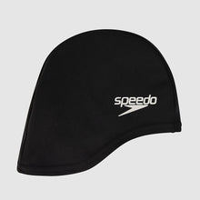 Load image into Gallery viewer, SPEEDO POLYESTER SWIM CAP JUNIOR BLACK