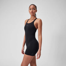 Load image into Gallery viewer, SPEEDO WOMENS END+ LEGSUIT BLACK