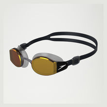 Load image into Gallery viewer, SPEEDO SENIOR MARINER PRO MIRROR SWIMMING GOGGLES BLACK/ORANGE
