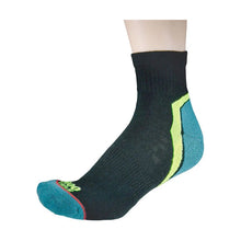 Load image into Gallery viewer, 1000 MILE MENS ACTIV QTR REPREVE SOCK BLACK/TEAL