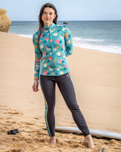Load image into Gallery viewer, SALTROCK WOMENS SURFDAZE 2M WETSUIT JACKET BLUE/FLORAL