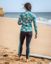 Load image into Gallery viewer, SALTROCK WOMENS SURFDAZE 2M WETSUIT JACKET BLUE/FLORAL