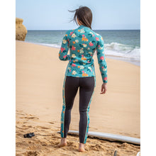 Load image into Gallery viewer, SALTROCK WOMENS SURFDAZE 2M WETSUIT JACKET BLUE/FLORAL