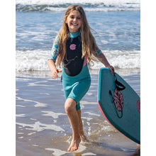 Load image into Gallery viewer, SALTROCK KIDS LUSH WAVES WETSUIT SHORTIE BLUE FLORAL