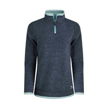 Load image into Gallery viewer, WEIRD FISH WOMENS BEYONCE 1/4 ZIP FLEECE RICH NAVY