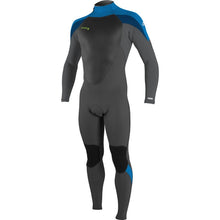 Load image into Gallery viewer, ONEILL YOUTH EPIC 4/3MM BACK ZIP FULL WETSUIT - BLACK/GRAPHITE/BALIBLUE/DEAPSEA
