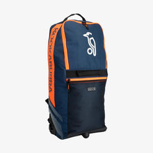 Load image into Gallery viewer, KOOKABURRA WD6000 WHEELIE DUFFLE BAG NAVY/ORANGE