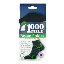 Load image into Gallery viewer, 1000 MILE MENS FUSION DOUBLE LAYER ANKLET BLACK/GREEN