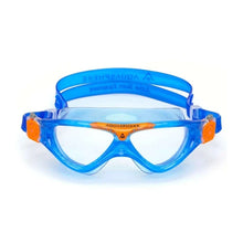 Load image into Gallery viewer, AQUASPHERE VISTA JR BLUE/ORANGE CLEAR LENS