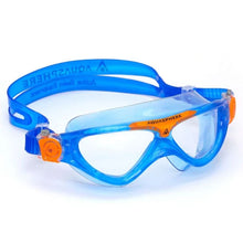 Load image into Gallery viewer, AQUASPHERE VISTA JR BLUE/ORANGE CLEAR LENS