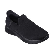 Load image into Gallery viewer, SKECHERS WOMENS GO WALK FLEX SLIP IN BLACK