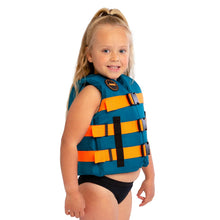 Load image into Gallery viewer, JOBE YOUTH NYLON LIFE VEST TEAL/ORANGE