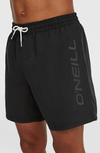 Load image into Gallery viewer, ONEILL MENS LOGO TRIPE 16" SWIMSHORT BLACK OUT