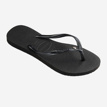 Load image into Gallery viewer, HAVAIANAS LADIES SLIM CRYSTAL SW II BLACK FLIP FLOPS