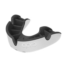 Load image into Gallery viewer, OPRO JUNIOR G5 SILVER MOUTHGUARD WHITE/ BLACK