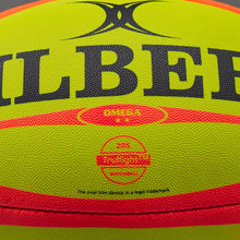 Load image into Gallery viewer, GILBERT MATCH OMEGA RUGBY BALL FLUORESCENT/ORANGE