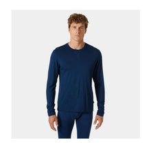 Load image into Gallery viewer, HELLY HANSEN MENS MERINO CREW BASE LAYER OCEAN