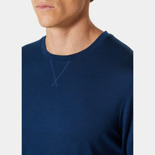 Load image into Gallery viewer, HELLY HANSEN MENS MERINO CREW BASE LAYER OCEAN