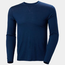 Load image into Gallery viewer, HELLY HANSEN MENS MERINO CREW BASE LAYER OCEAN