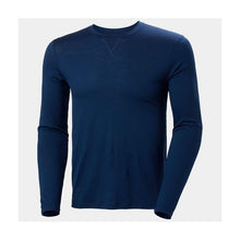 Load image into Gallery viewer, HELLY HANSEN MENS MERINO CREW BASE LAYER OCEAN