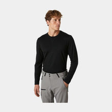 Load image into Gallery viewer, HELLY HANSEN MENS MERINO CREW BASE LAYER BLACK