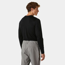 Load image into Gallery viewer, HELLY HANSEN MENS MERINO CREW BASE LAYER BLACK