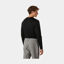 Load image into Gallery viewer, HELLY HANSEN MENS MERINO CREW BASE LAYER BLACK