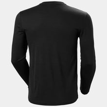 Load image into Gallery viewer, HELLY HANSEN MENS MERINO CREW BASE LAYER BLACK