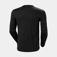 Load image into Gallery viewer, HELLY HANSEN MENS MERINO CREW BASE LAYER BLACK