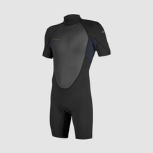 Load image into Gallery viewer, ONEILL YOUTH REACTOR-2 2MM SHORT SLEEVE SPRING WETSUIT BLACK/SLATE