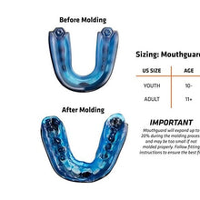 Load image into Gallery viewer, SHOCKDOCTOR GEL MAX MOUTHGUARD YOUTH BLUE/BLACK