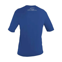 Load image into Gallery viewer, ONEILL MENS BASIC SHORT SLEEVE RASH GUARD PACIFIC BLUE