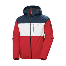 Load image into Gallery viewer, HELLY HANSEN MENS GRAVITY SKI JACKET RED/NAVY/WHITE