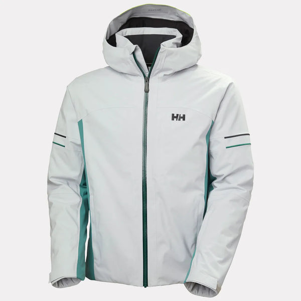 HELLY HANSEN MENS COURCHEVEL JACKET GREY/GREEN