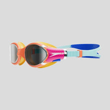 Load image into Gallery viewer, SPEEDO JUNIOR BIOFUSE 2.0 MIRROR SWIMMING GOGGLE ORANGE/BLUE