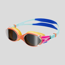 Load image into Gallery viewer, SPEEDO JUNIOR BIOFUSE 2.0 MIRROR SWIMMING GOGGLE ORANGE/BLUE