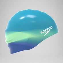Load image into Gallery viewer, SPEEDO SENIOR MULTI COLOUR SILCONE CAP BLUE