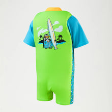 Load image into Gallery viewer, SPEEDO PRINTED FLOAT SUIT GREEN/BLUE