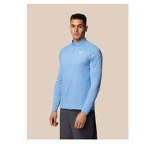 Load image into Gallery viewer, CASTORE MENS ADAPT 1/4 ZIP LONG SLEEVE TOP SKY BLUE/WHITE