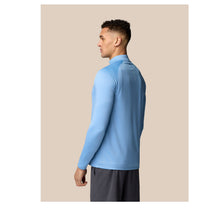 Load image into Gallery viewer, CASTORE MENS ADAPT 1/4 ZIP LONG SLEEVE TOP SKY BLUE/WHITE