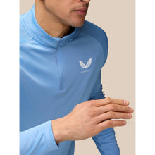 Load image into Gallery viewer, CASTORE MENS ADAPT 1/4 ZIP LONG SLEEVE TOP SKY BLUE/WHITE
